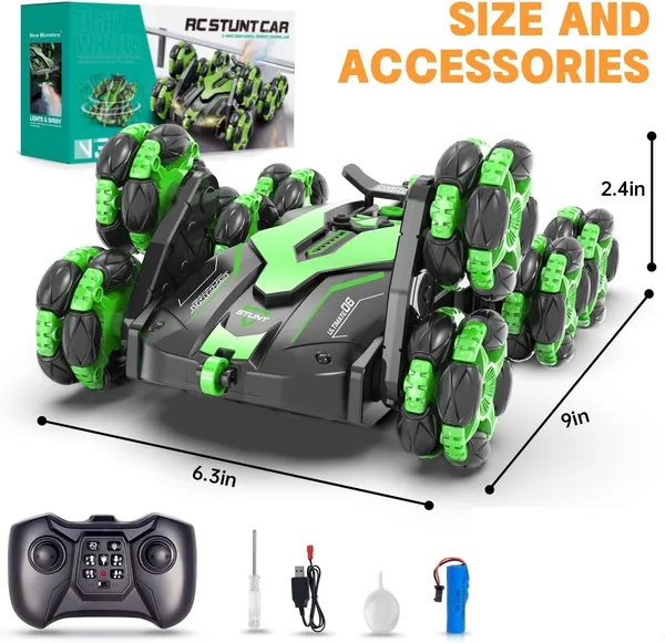 Multicolor_2.4Ghz_8_Wheel_Drive_Rc_Double_Sided_Car_Rechargeable_4X4_Stunt_Car_With_Water_Smoke_Effect_And_Led_Lighting