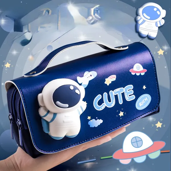 Blue_3D_Character_Pencil_Pouch_Big_Large_Capacity_Space-Themed_Stationery_Organizer_For_Kids,_Boys_&_Girls,_Durable_&_Fun_Design