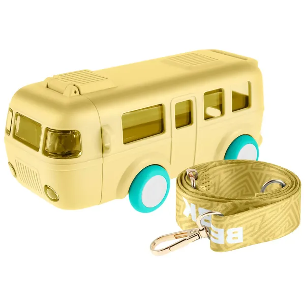 Yellow_Bus_Shape_Car_Water_Bottle_With_Straw_For_Kids_Portable_Water_Cup_With_Shoulder_Strap,_Cute_Car_Design,_Movable_Wheels,_Leakproof