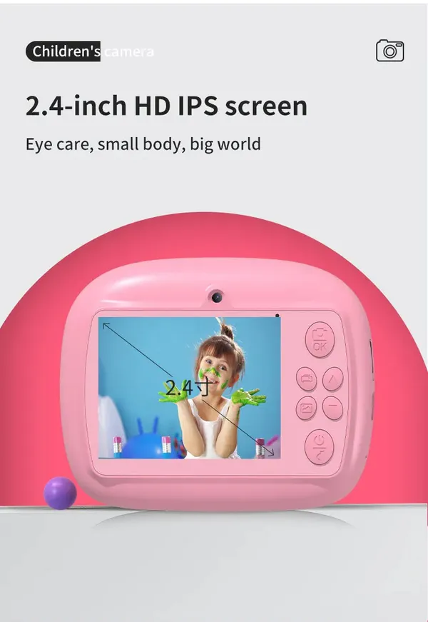 Pink_Children'S_Camera_With_Instant_Thermal_Printer_Fun_And_Easy-To-Use_Kids_Camera_For_Instant_Photo_Printing,_Digital_Camera_With_Thermal_Paper_For_Boys_&_Girls