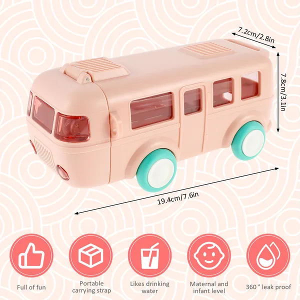 Pink_Cudipie_Bus_Shape_Car_Water_Bottle_With_Straw_For_Kids_Portable_Water_Cup_With_Shoulder_Strap,_Cute_Car_Design,_Movable_Wheels,_Leakproof