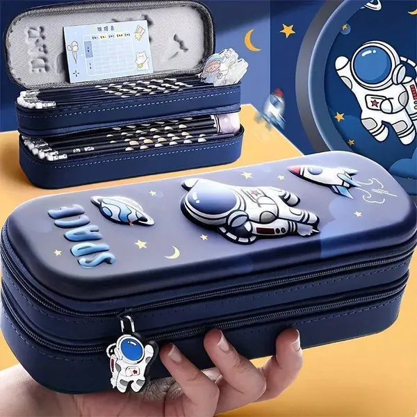 Blue_Double_Layer_Space_Astronaut_Pencil_Pouch_Case_Large_Capacity_Stationery_Organizer_For_Boys_&_Girls,_Durable_Zippered_Pencil_Case