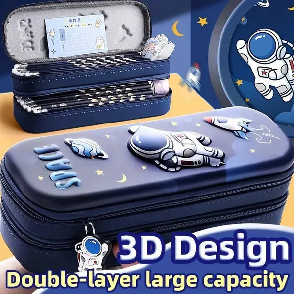 Blue_Double_Layer_Space_Astronaut_Pencil_Pouch_Case_Large_Capacity_Stationery_Organizer_For_Boys_&_Girls,_Durable_Zippered_Pencil_Case