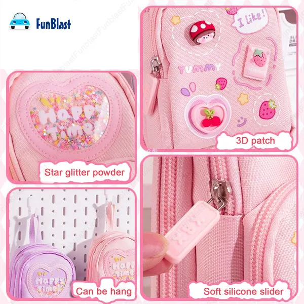 Pink_Pencil_Case_For_Girls_Large_Capacity_Hangable_Triple_Layer_Canvas_Kawaii_Bunny_Teddy_Pencil_Case