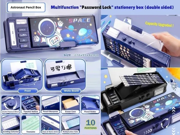 Blue_Space_Astronaut_Pencil_Box_With_Double_Side_Opening,_Multiple_Button_And_Locking_System_Fun_And_Durable_Storage_For_Kids'_Stationery