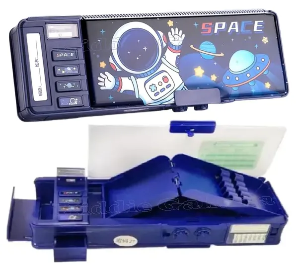 Blue_Space_Astronaut_Pencil_Box_With_Double_Side_Opening,_Multiple_Button_And_Locking_System_Fun_And_Durable_Storage_For_Kids'_Stationery