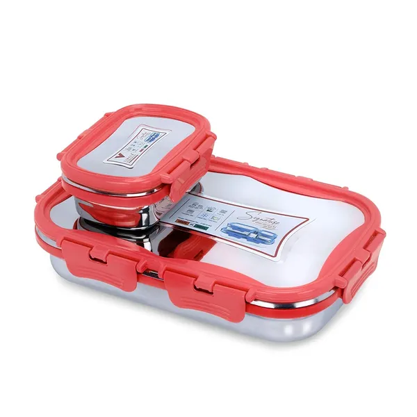 Stainless_Steel_Lunch_Box_Set_–_2_Containers_(700ml_&_150ml)_|_Dishwasher_Safe_|_Airtight_&_Leakproof_Tiffin_Box_for_Office,_School,_Travel,_Picnic_