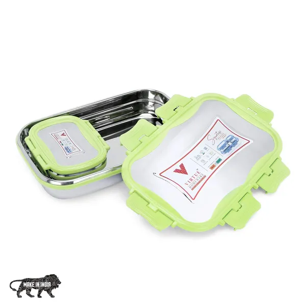 Stainless_Steel_Lunch_Box_Set_–_2_Containers_(700ml_&_150ml)_|_Dishwasher_Safe_|_Airtight_&_Leakproof_Tiffin_Box_for_Office,_School,_Travel,_Picnic_