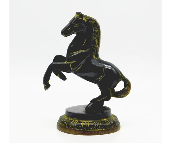 Brass_Antique_Finish_Horse_With_Uplifted_Legs_Showpiece_|_For_Home_Decoration