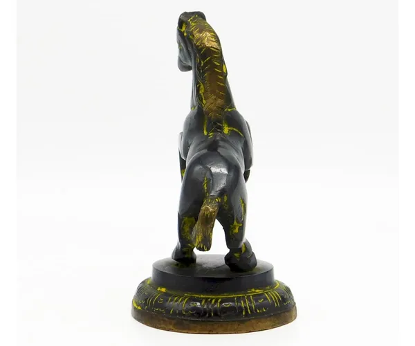 Brass_Antique_Finish_Horse_With_Uplifted_Legs_Showpiece_|_For_Home_Decoration