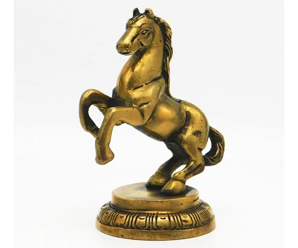 Brass_Antique_Finish_Horse_With_Uplifted_Legs_Showpiece_|_For_Home_Decoration