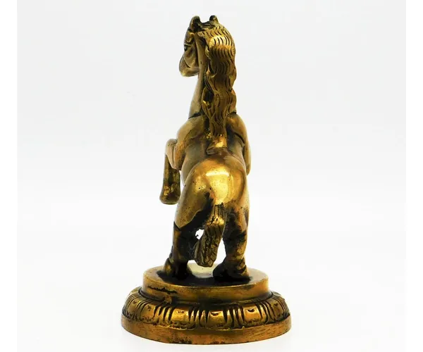 Brass_Antique_Finish_Horse_With_Uplifted_Legs_Showpiece_|_For_Home_Decoration