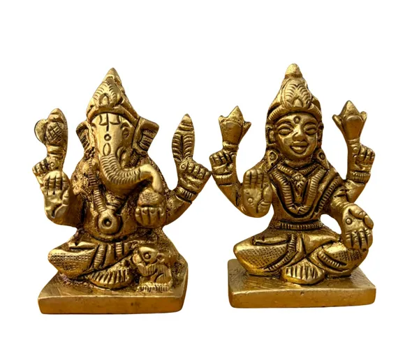 Brass_Ganesha_Laxmi_Idol_|_For_Home_Decoration