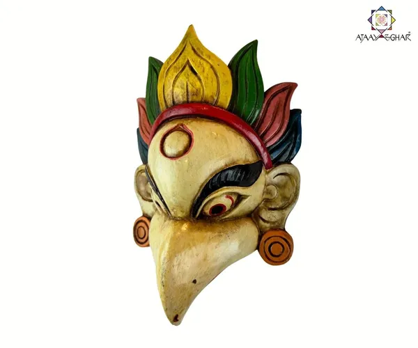 White_Handmade_Tibetan_Garurd_Mask_|_For_Office_Home_Shops_Door_Hanging