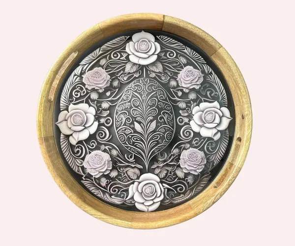 3D_Antique_Wooden_Resin_Serving_Tray_|_Handicraft_Dining_and_Decorative_Tray