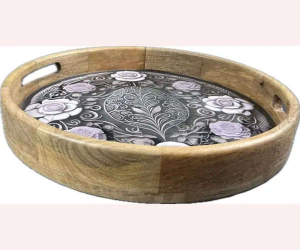 3D_Antique_Wooden_Resin_Serving_Tray_|_Handicraft_Dining_and_Decorative_Tray