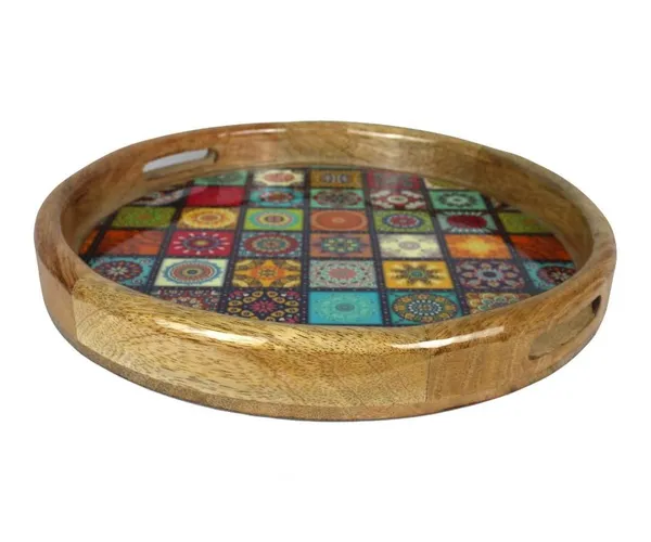 3D_Rangoli_Wooden_Resin_Serving_Tray_|_Handicraft_Dining_and_Decorative_Tray