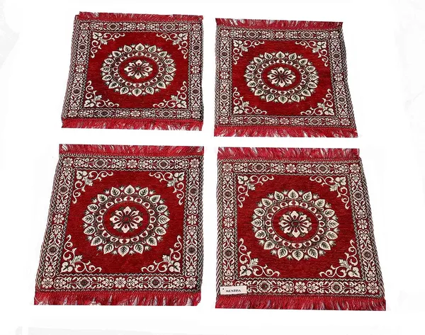 MONTISA_Velvet_Pooja_Aasan,_Pack_of_4,_19_x_19_inches