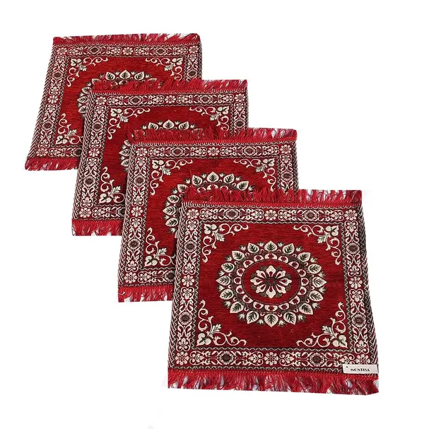 MONTISA_Velvet_Pooja_Aasan,_Pack_of_4,_19_x_19_inches