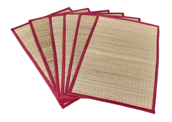 Pack_Of_6_Table_Mat_With_Runner_And_6_Coasters_|_Foldable_Handwoven_Organic_|Made_With_Madurkathi