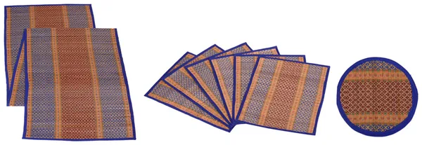 Pack_Of_6_Table_Mat_With_Runner_And_6_Coasters_|_Foldable_Handwoven_Organic_|Made_With_Madurkathi