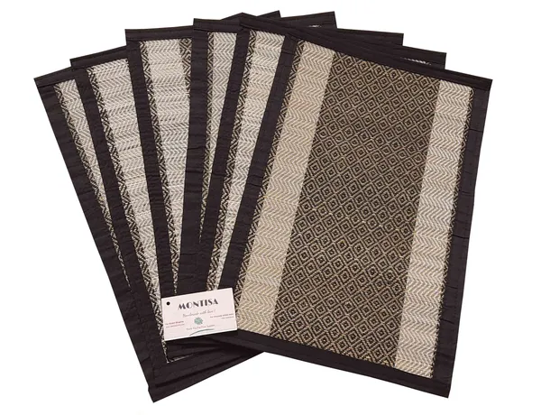 Pack_Of_6_Table_Mat_With_Runner_And_6_Coasters_|_Foldable_Handwoven_Organic_|Made_With_Madurkathi