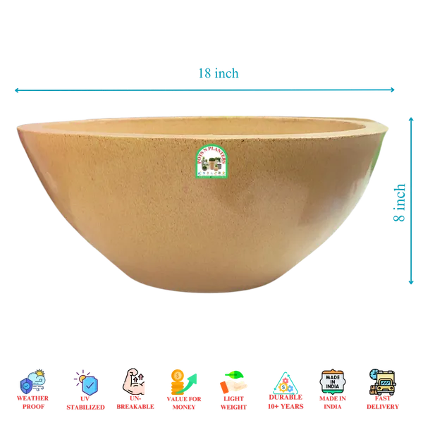 Sandstone_Marble_Fibre_Hemi_Spherical_Pot_With_Shallow_Height