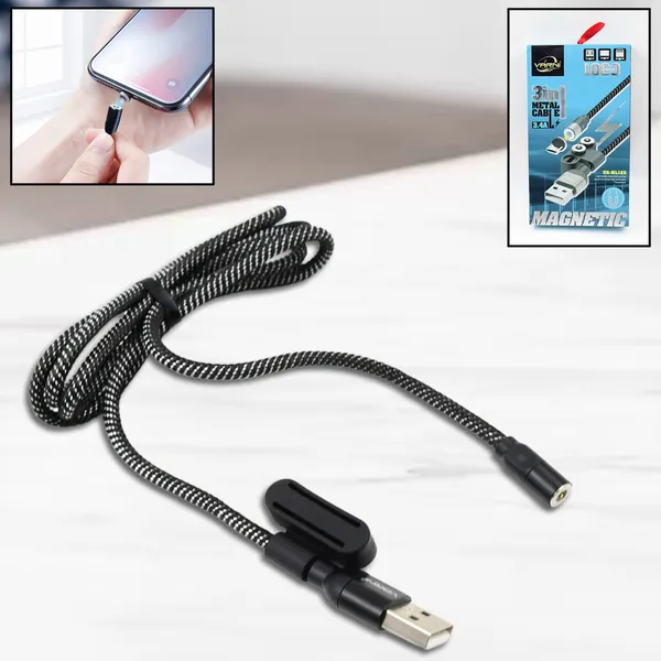 Multicolor_Nylon_3_In_1_Magnetic_Usb_Charging_Cable