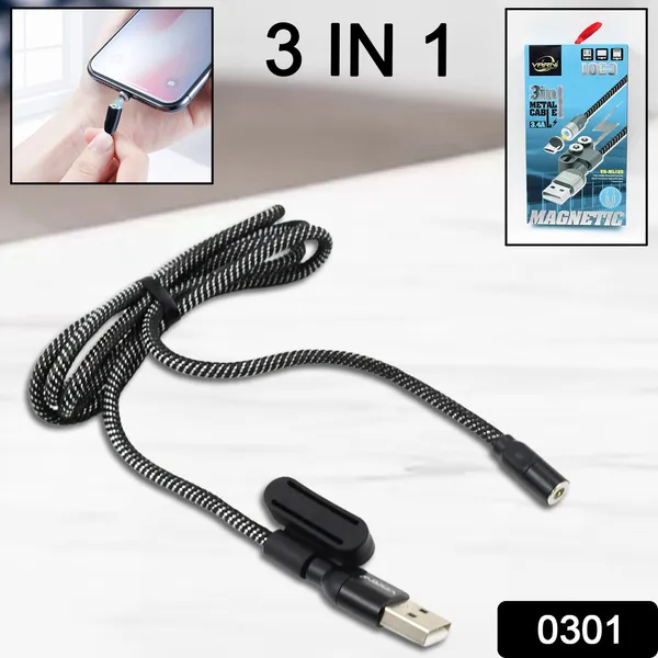 Multicolor_Nylon_3_In_1_Magnetic_Usb_Charging_Cable