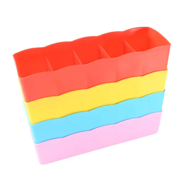 Multicolor_Multi-Function_Desktop_Drawer_5_Grid_Storage_Box_(4_Pcs)