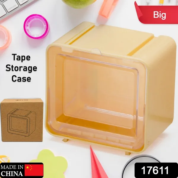 Multicolor_Plastic_Transparent_Lid_Visible_Tape_Storage_Box