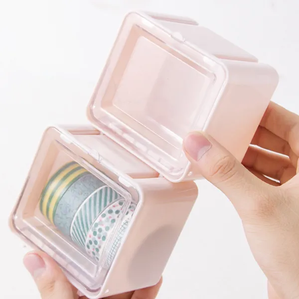 Multicolor_Plastic_Transparent_Lid_Visible_Tape_Storage_Box