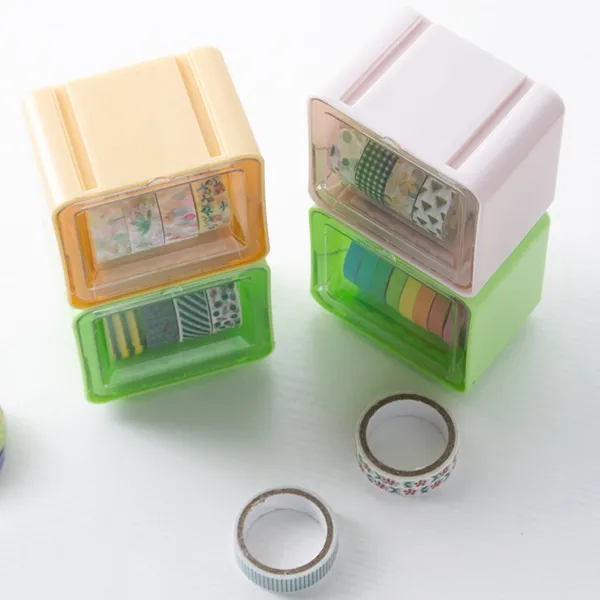 Multicolor_Plastic_Transparent_Lid_Visible_Tape_Storage_Box