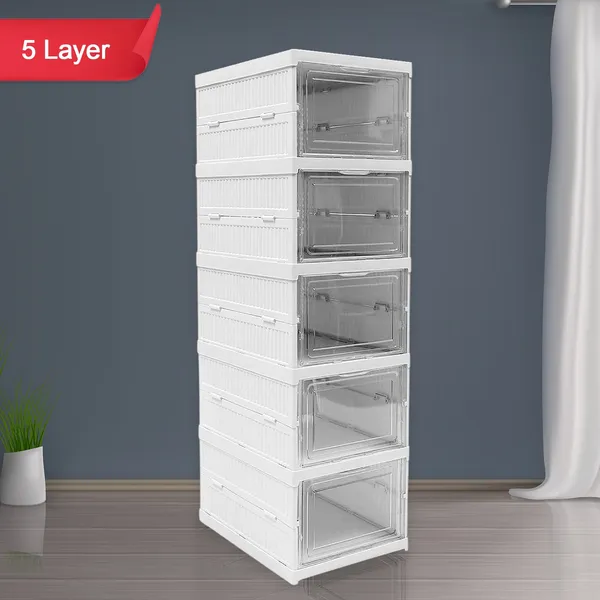 Multicolor_5_Layer_Stackable_Multifunctional_Foldable_Drawer_Shelf_Basket_(1_Pc)