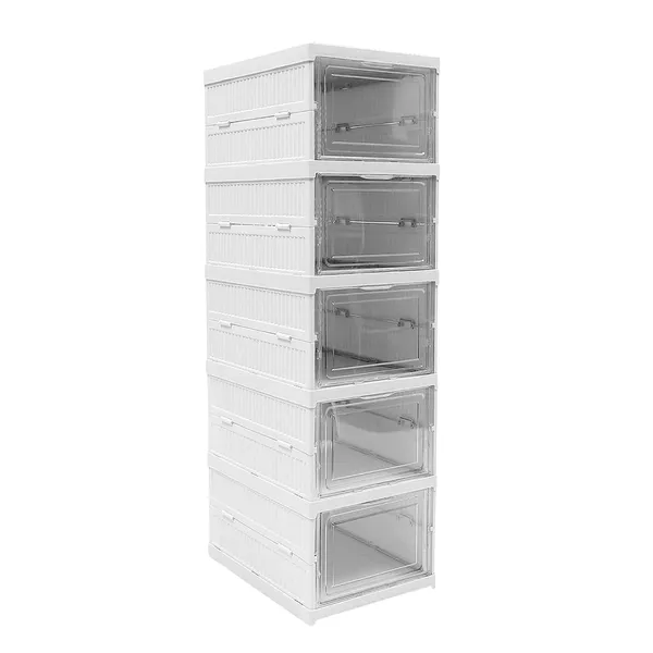Multicolor_5_Layer_Stackable_Multifunctional_Foldable_Drawer_Shelf_Basket_(1_Pc)