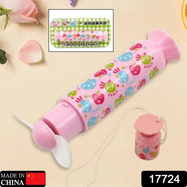 Multicolor_Battery_Operated_Handheld_Candy_Mini_Fan_(1_Pc)_(Battery_Not_Included)