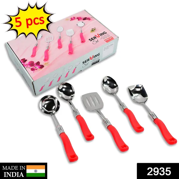 Multicolor_Stainless_Steel_Serving_Spoon_Set_(5_Pcs)