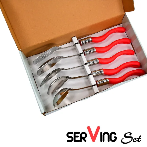 Multicolor_Stainless_Steel_Serving_Spoon_Set_(5_Pcs)