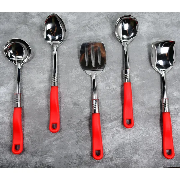 Multicolor_Stainless_Steel_Serving_Spoon_Set_(5_Pcs)