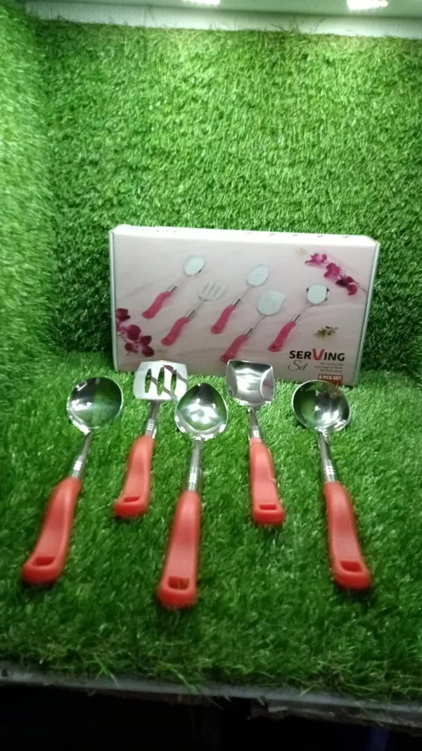 Multicolor_Stainless_Steel_Serving_Spoon_Set_(5_Pcs)