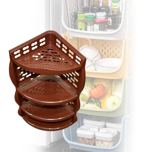 Brown_Multi-Purpose_3_Layer_Plastic_Corner_Rack_|_Big_Plastic_Wall_Shelf
