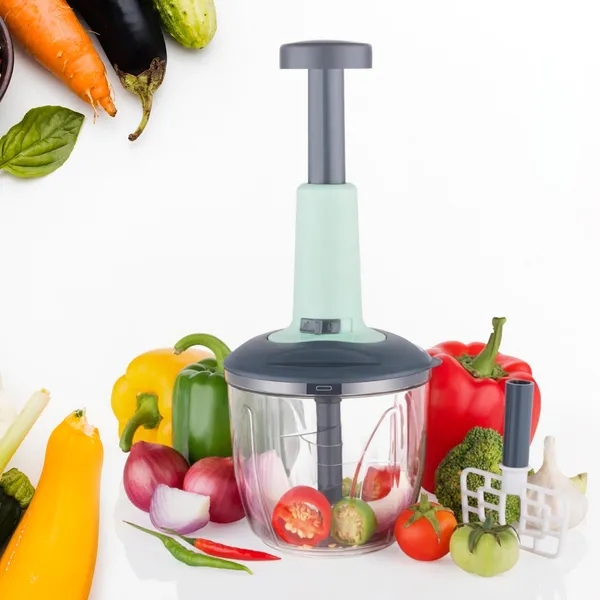 Multicolor_2_In_1_Push_Up_Chopper_With_Blender_Affixed_With_6_Sharp_Blade_(1100_Ml)