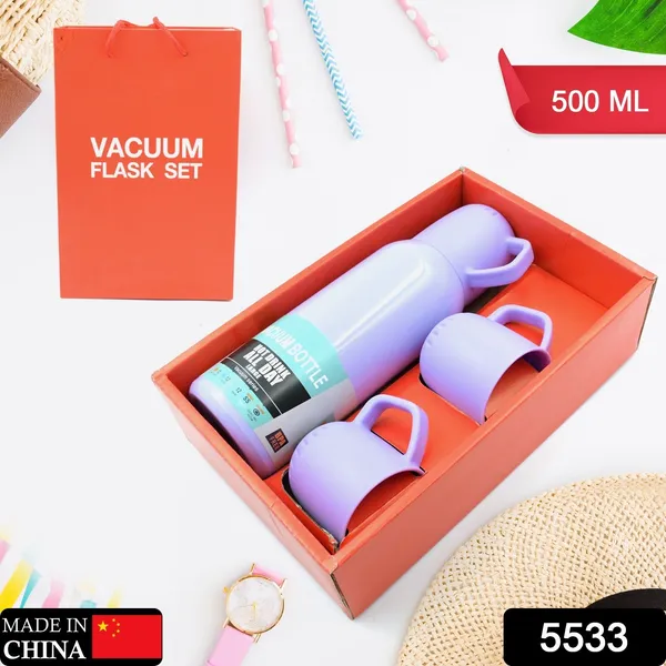 Multicolor_Stainless_Steel_Vacuum_Flask_Set_With_3_Cup_(Approx_500Ml)