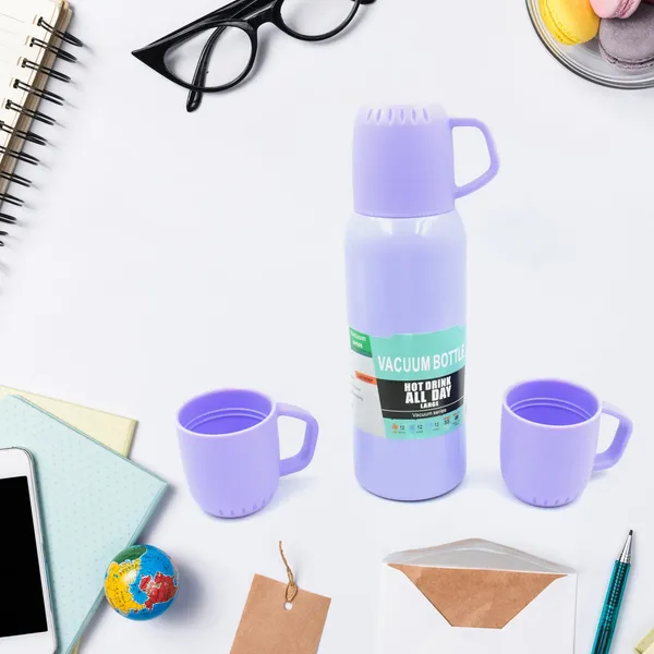Multicolor_Stainless_Steel_Vacuum_Flask_Set_With_3_Cup_(Approx_500Ml)