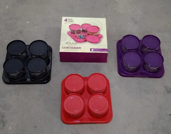 Multicolor_Airtight_Plastic_Storage_Container_Tray_Set_With_Lid_(4_Pc)