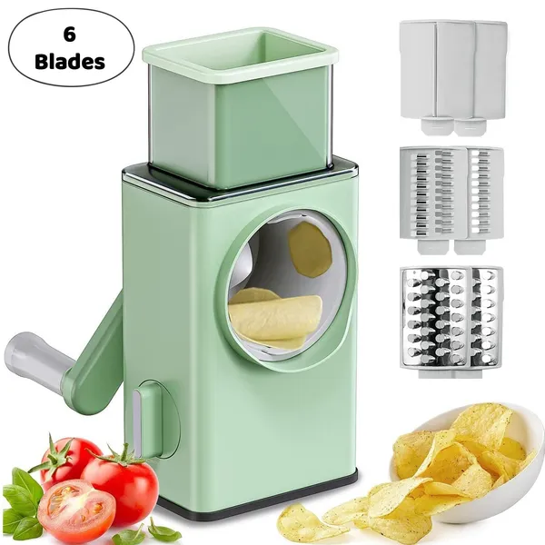 Multicolor_Stainless_Steel_Vegetable_Chopper_With_6_Blades