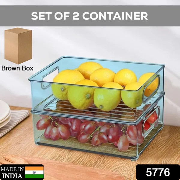 Multicolor_Plastic_Stackable_Fridge_Organizers_With_Handle_(Set_Of_2)