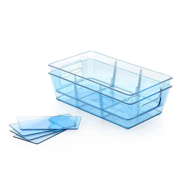 Multicolor_Plastic_Stackable_Fridge_Organizers_With_Handle_(Set_Of_2)