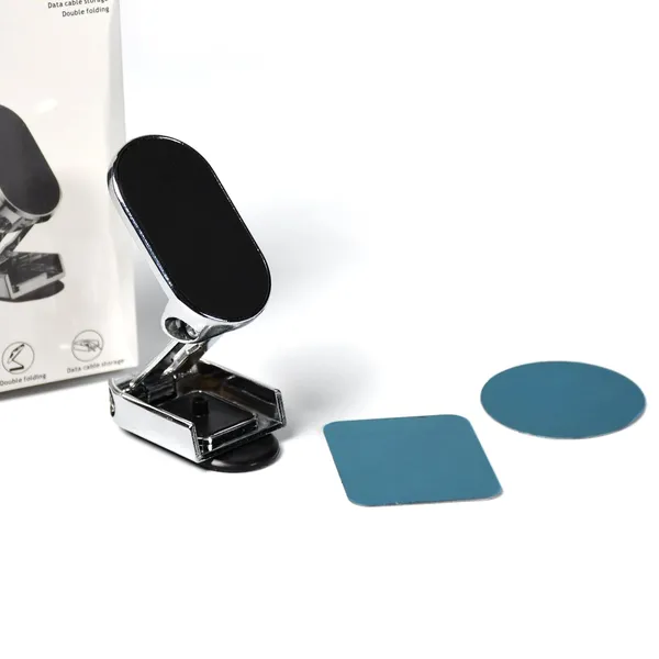 Silver_Magnetic_Car_Phone_Holder_|_360_Degree_Rotating