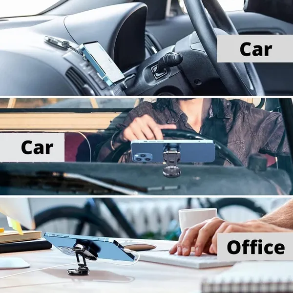 Silver_Magnetic_Car_Phone_Holder_|_360_Degree_Rotating